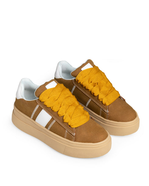 Tenis Miel Franja Blanca 9328